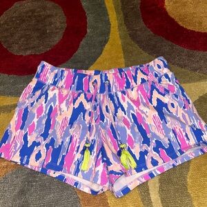 Lilly Pulitzer Yasmin Shorts Amethyst One Too Many Knit French Terry Material S
